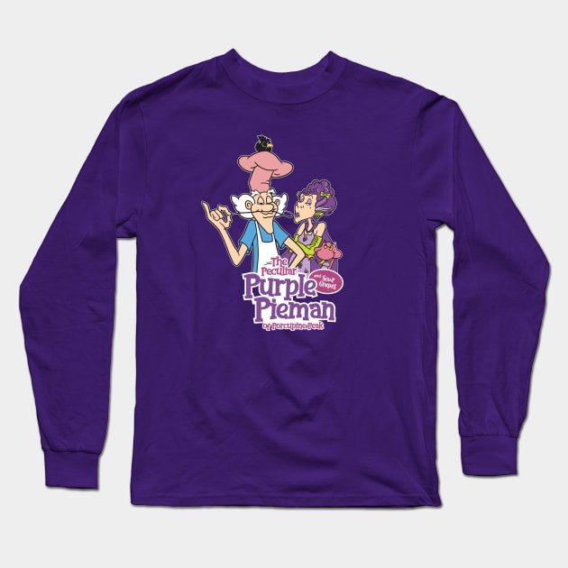 The Peculiar Purple Pie Man Long Sleeve T-Shirt by Chewbaccadoll